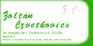 zoltan czvetkovics business card
