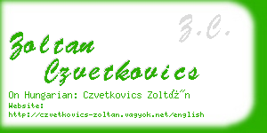 zoltan czvetkovics business card